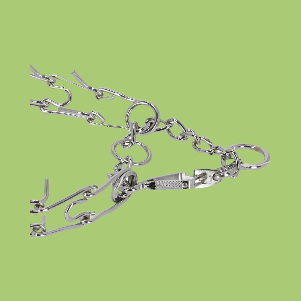 קולר מתכתי דוקרנים עם אבזם שחרור מהיר