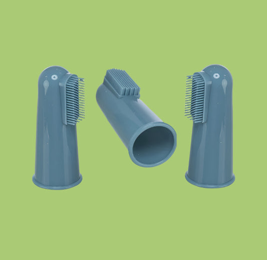 3 יח אצבעוני סיליקון לניקוי שיניים לכלבים וחתולים