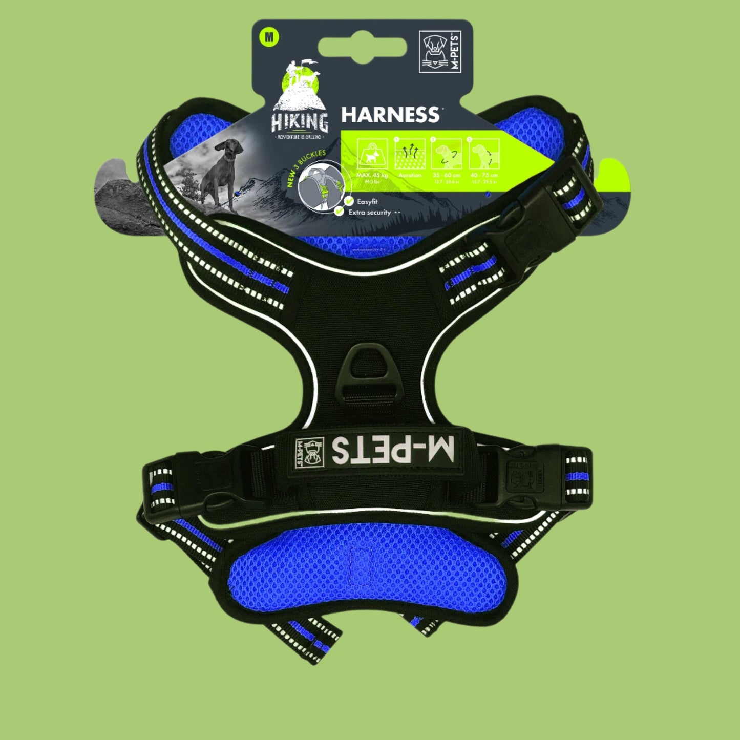 רתמת טיולים - כחול אמפט